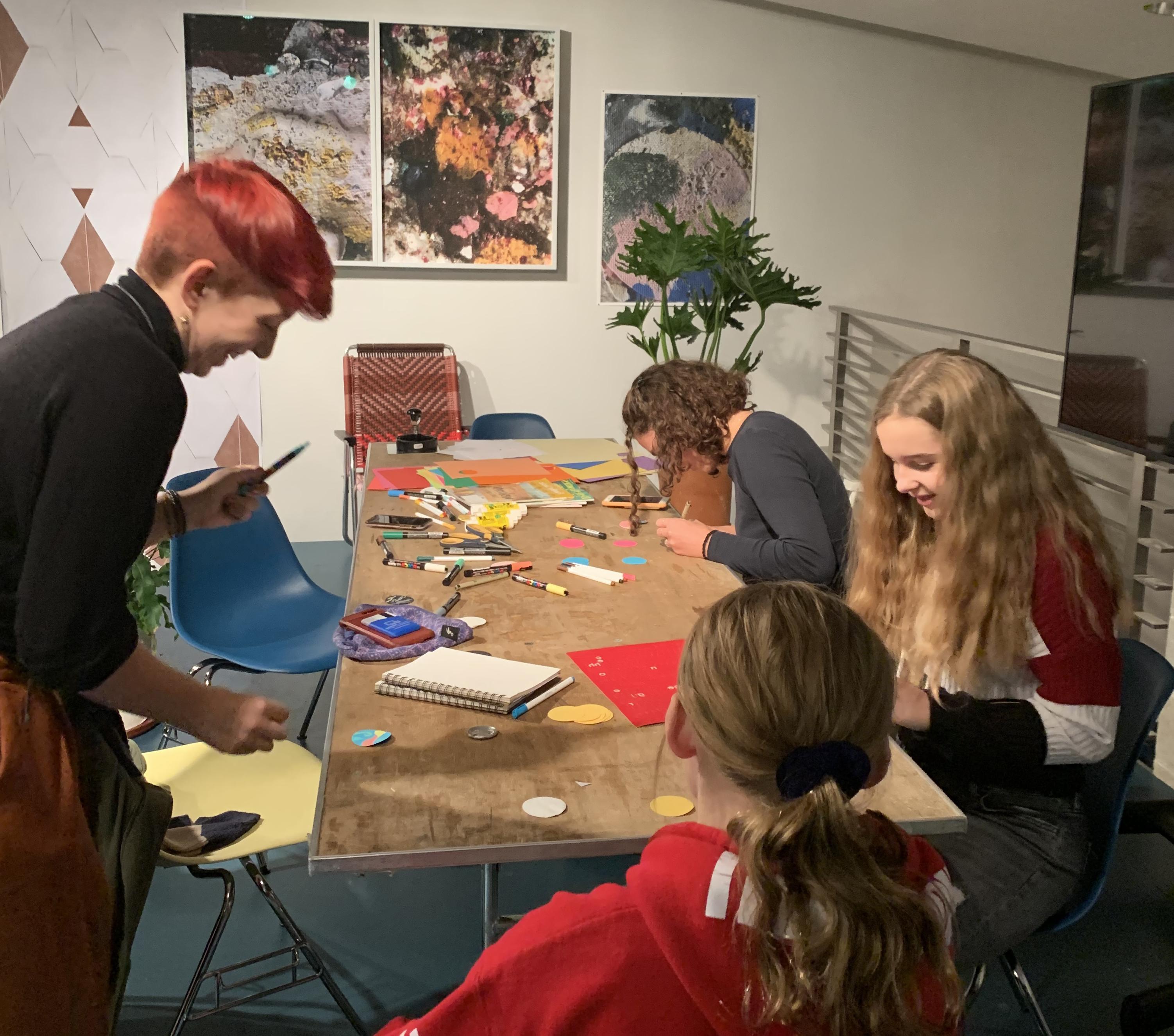 Skidmore College students gather at an IdeaLab Makerspace